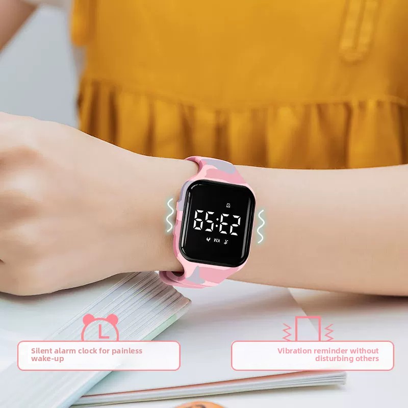 Kids LED Digital Silent Vibrat - Smartwatch Watches For Kids 评论和价格