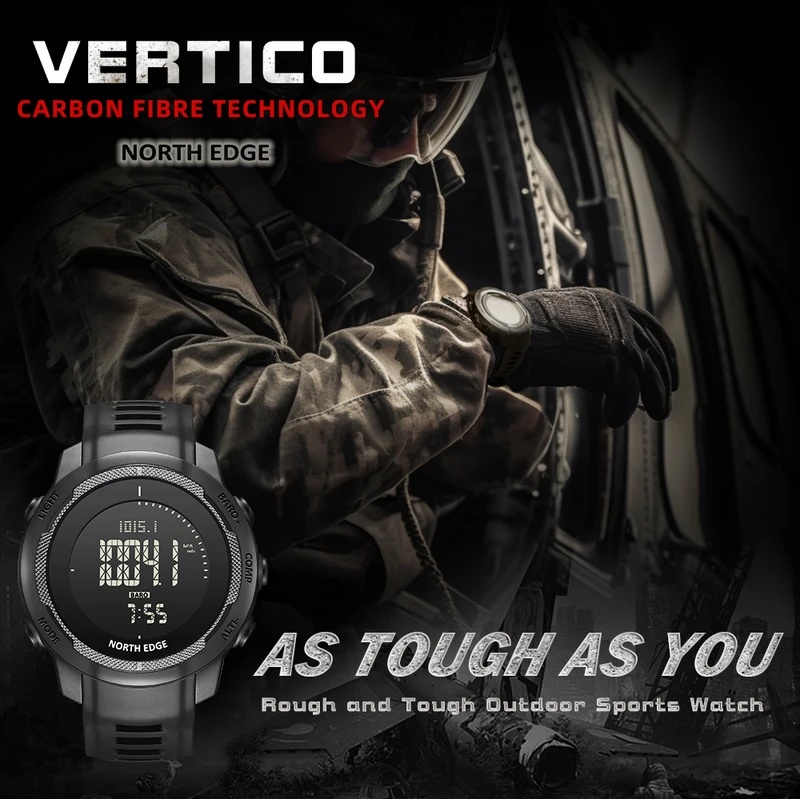 NORTH EDGE VERTICO Altimeter B - Altimeter Compass Watch 评论和价格