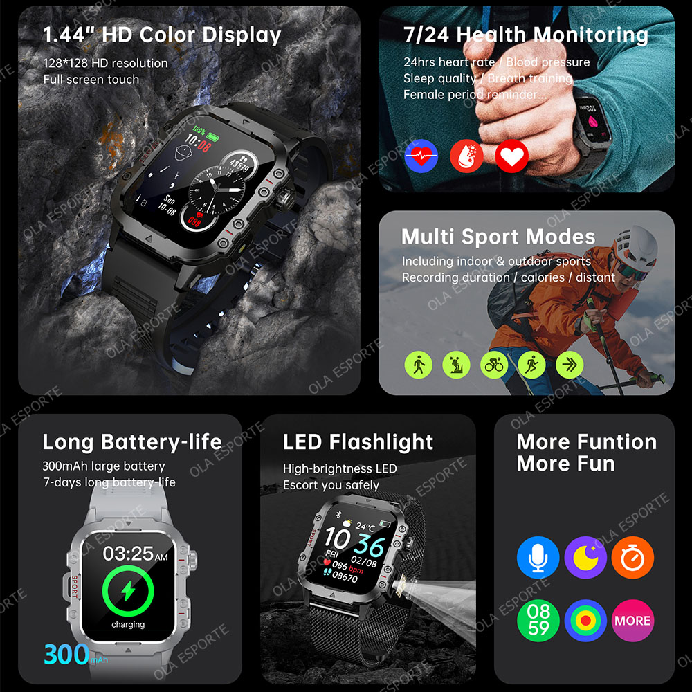 2026 New Rugged Military GPS S - Smartwatch Watches For Women With Gps 评论和价格
