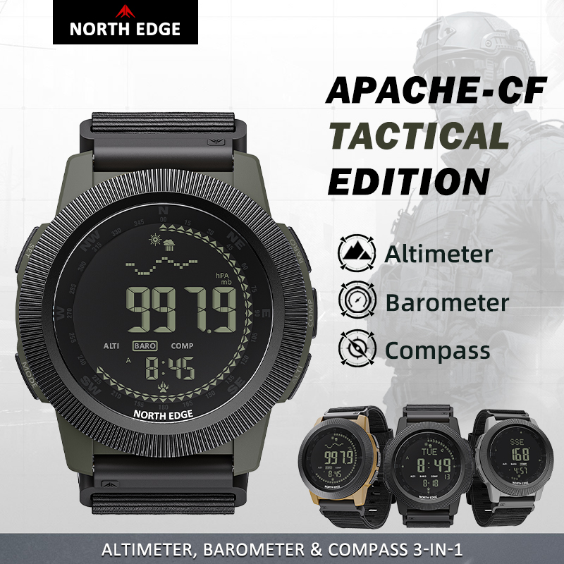 NORTH EDGE APACHE-CF Men Digit - Altimeter Compass Watch 评论和价格