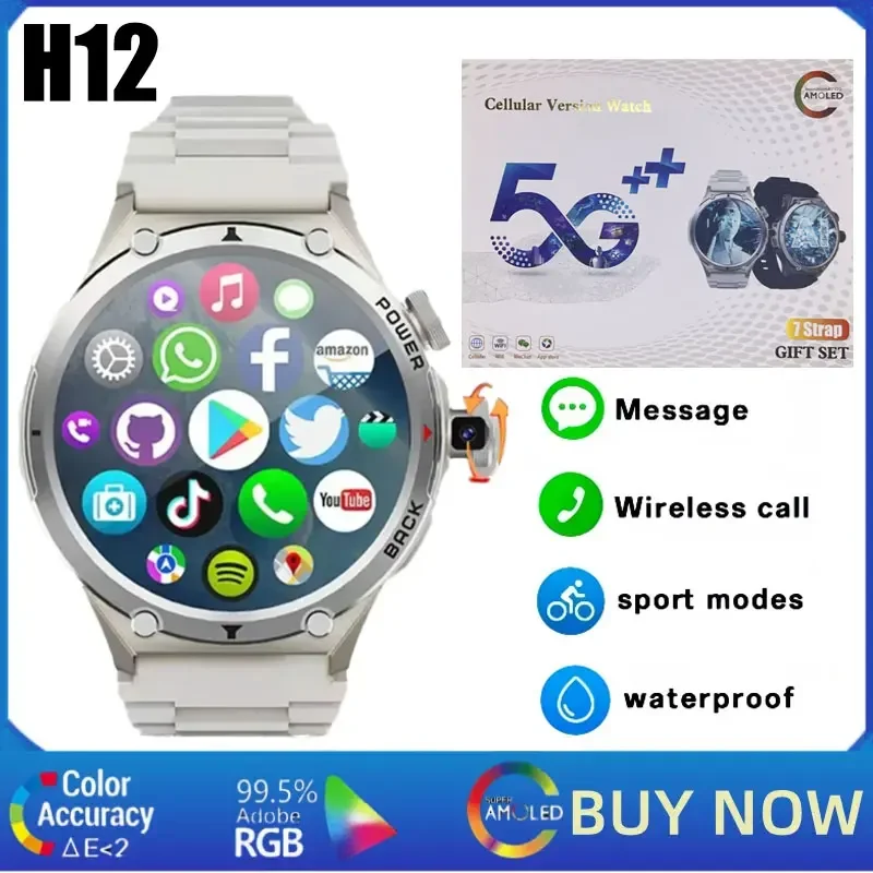 H12 4G LTE Android Smartwatch  - Smartwatch Watches For Women With Gps 评论和价格