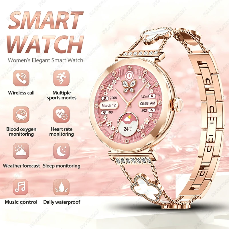 Rose Gold Ladies Smartwatch 20 - Watches Ladies Smartwatch 评论和价格