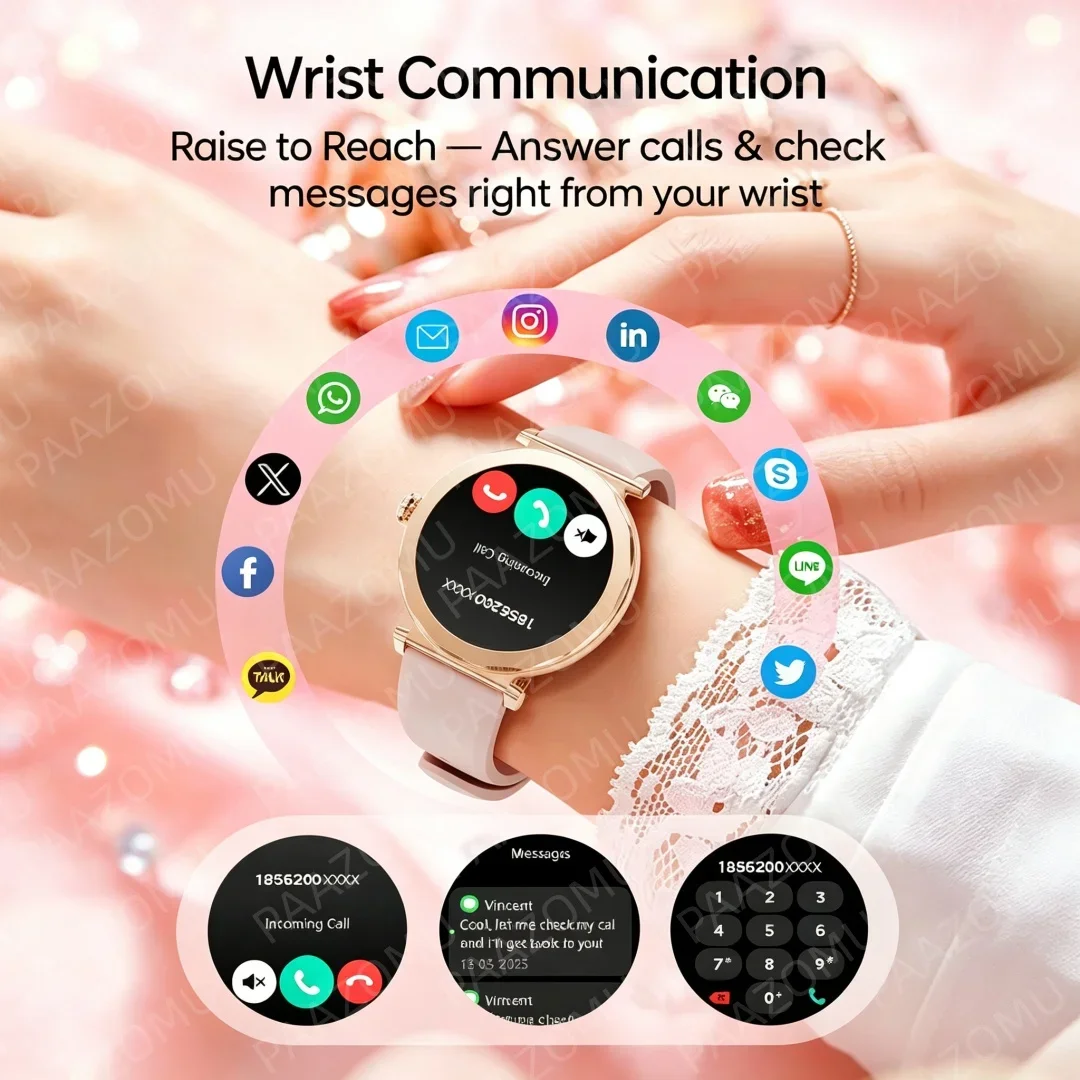 Rose Gold Ladies Smartwatch 20 - Watches Ladies Smartwatch 评论和价格